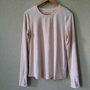 Athleta Modern Athletic Pastel Pink Long Sleeve Top Size Small